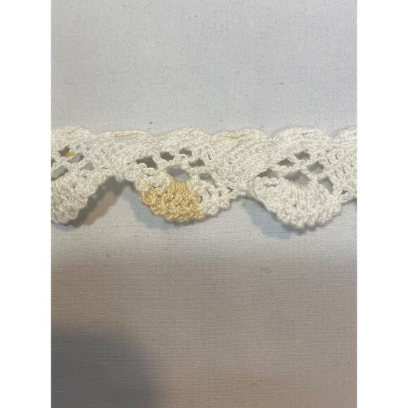 VINTAGE Hand Made LACE TRIM BULK LOT SEWING CRAFT DOLL CLOTHES Edgings Cream Wht - Picture 16 of 16